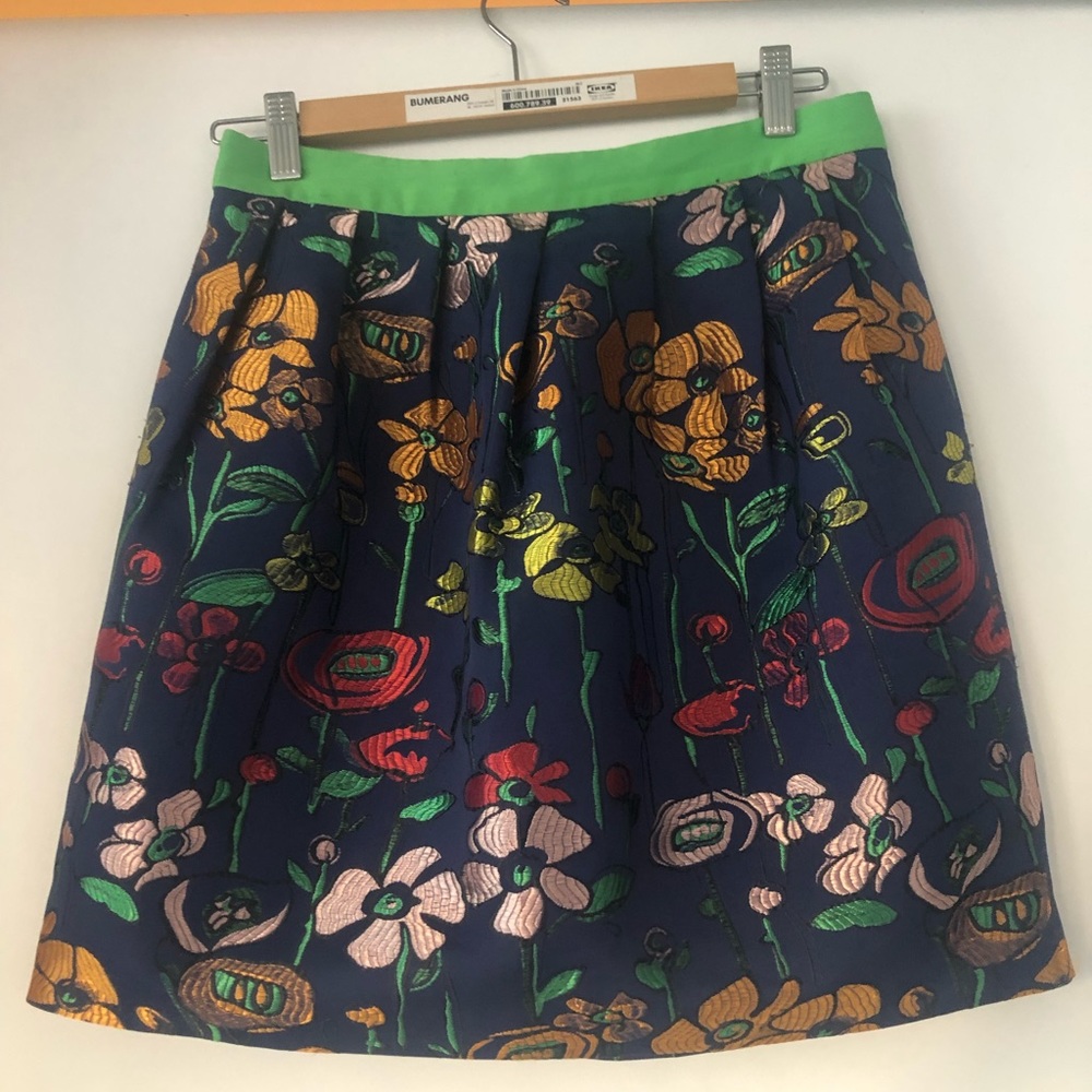 Anthropologie floral brocade skirt